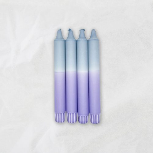 Mingming Dip Dye Design Kaars – Dusty Blue x Sweet Lavender